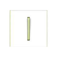 Клавиша одинарная Neo белый/зеленый лед