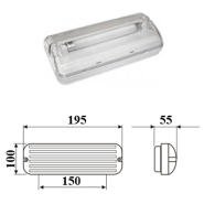 Світильник аварійний Electrum Kompact-141, 4W, G5, B-FE-1293