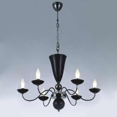 Люстра підвісна KINGLONG MD7705-8B, 8хG9x40W, 720х1000 мм, чорний хром/скло чорне - 1