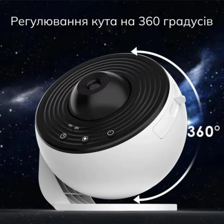 Проектор звездного неба 12 картриджей, от USB, белый
