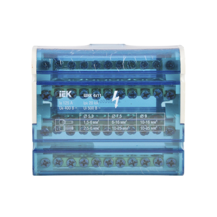 Шина N "нуль" на DIN-рейку в корпусі 4Х11ГРУПП IEK - 1