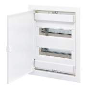 Щит металопластиковий внутрішній ETI ECG 28 (24+4 модулі) з металевими білими дверцятами, 1101026