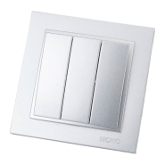 Выключатель 3 кл. Mono Electric, DESPINA, серебро, 102-212122-114
