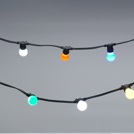 Гирлянда Белт-лайт FERON CL50-13, IP65, 230V, 20хЕ27, шаг 50 см, 13 м + 3 м шнур, черный, 6495