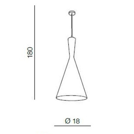 Подвес Azzardo AZ1405, Vita 1хЕ27х60Вт, 18х140 см, черный/золото