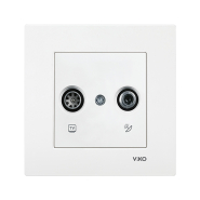 Розетка TV+SAT кінцева VIKO KARRE, 90960085, біла