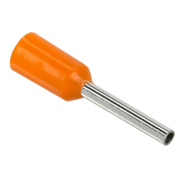 Наконечник-гільза Е0508 0,5мм2, IEK, UGN10-D05-02-08, із ізольованим фланцем, помаранчевий