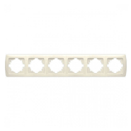 Рамка шестерная горизонтальная VIKO CARMEN, 90572106, крем