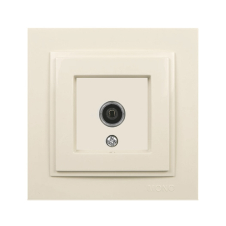 Розетка TV проходная с экраном (8DB-12DB-18DB-20DB) Mono Electric, DESPINA, крем, 102-170005-137 - 1