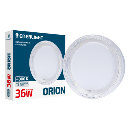 Светильник LED ENERLIGHT, ORION, 36Вт, 4000К, 3250Lm, IP20, 230х40мм, ORION36SMD90N - 1