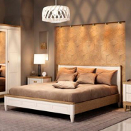 Кровать Мебус Бавария 160х200 мм (+разборной деревянный каркас) (1710х2140х970 мм) дуб, ваниль/лофт