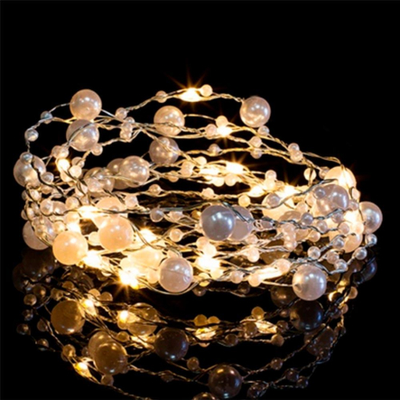 Гирлянда с жемчугом, на батарейках, 2 м, 20 Led, ZABI-4 - 1