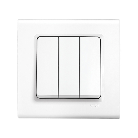 Вимикач 3 кл., VIKO LINNERA, 90400068, білий - 1