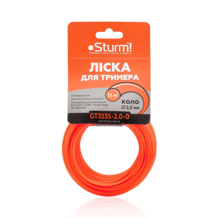 Леска для триммера круг 2,0мм STURM, GT3535-2.0-0