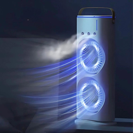 Вентилятор настольный 10W с увлажнением и подсветкой от USB Type-C, (37,5х14,5х9 см)