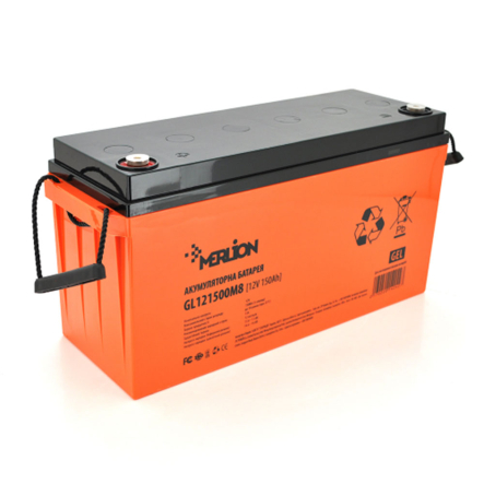Акумуляторна батарея MERLION GL121500M8, 12 В, 150 Аг - 1