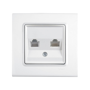 Розетка компьютерная двойная VIKO LINNERA, 90400034, белая