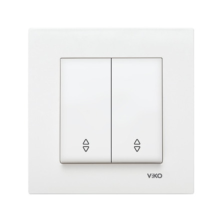 Вимикач 2 кл. на 2 напрямки, VIKO KARRE, 90960017, білий - 1
