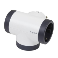 Блок Премиум розетки Legrand 694520, 3х2К+С, белый/черный