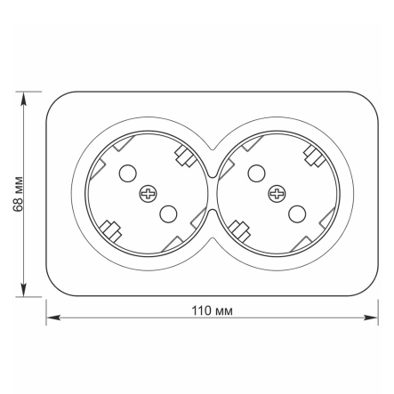 Розетка VIDEX BINERA, подвійна, зовнішня, із заземленням, чорний графіт, VF-BNS22G-BG - 5