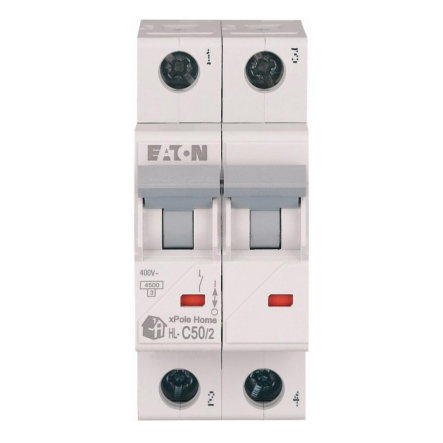 Автоматический выключатель EATON HL-C50/2, 2P, 50А, С 4,5kA, 194776