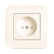 Розетка без заземления со шторками VIKO Rollina, 90421043, крем