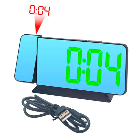 Годинник VST-900-4, чорний з проекцією, USB - 2