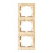 Рамка Lezard MIRA трехместная, вертикальная, Дуб выбеленный матовый, 701-5200-153