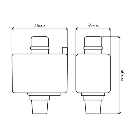 Адаптер для однофазного шинопровода FERON, LD1040, белый, 7277