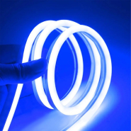 Стрічка силіконова 5м, LED NEON 12V-220V, SMD 2835, IP65, синя, 12В, (є адаптер 220В)
