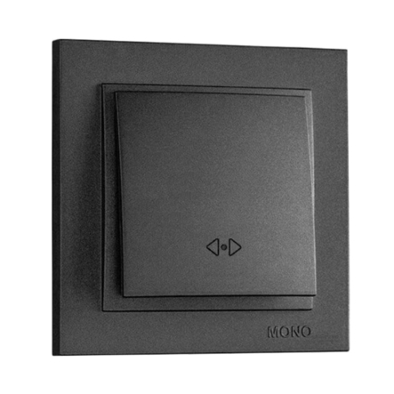 Выключатель 1кл. проходной, Mono Electric, DESPINA, графит, 102-202025-112 - 1