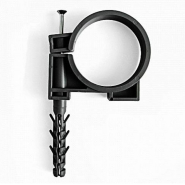 Обойма для труб та кабелю СКІМ С0800018, Ø&amp;nbsp;40&amp;nbsp;мм., упак. – 25 шт., чорна