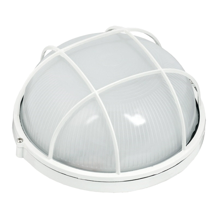 Світильник TNSy НПП1102-100W-E27-IP65, коло, білий, з решіткою, TNSy5000573 - 1