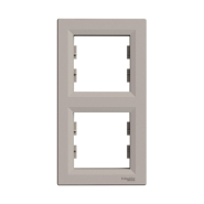 Рамка 2-постова, вертикальна, Schneider Electric ASFORA, бронза, ЕРН5810269
