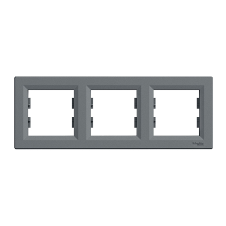 Рамка 3-постовая, горизонтальная, Schneider Electric ASFORA, сталь, ЕРН5800362 - 1