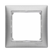 Рамка 1 пост LEGRAND Valena, 770331, алюминий матовый/серебряный штрих
