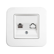 Розетка телефонная TF VIKO Rollina, 90420013, белая