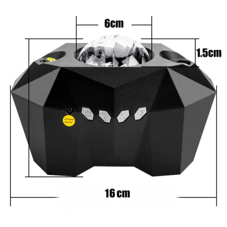 Ночник проектор звёздного неба с USB и пультом ДУ, 15 режимов