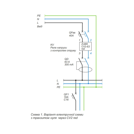 Реле напряжения ZUBR CV2-63 red, с контролем тока, однофазное в Электропроводке | ☎ (050) 322-39-54