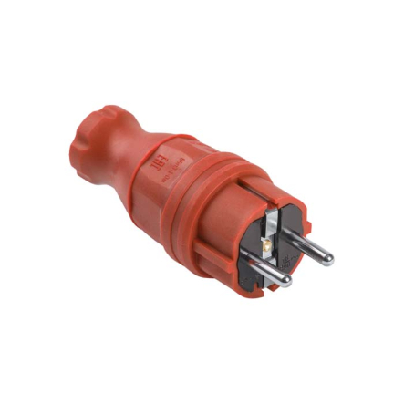 Вилка прямая ВБп3-1-0м IP44 ОМЕГА красная IEK - 1