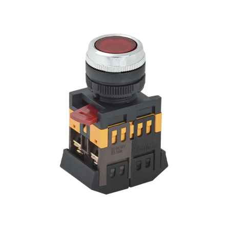 Кнопка IEK ABLFS-22 красная d22мм неон/240В 1з+1р - 1