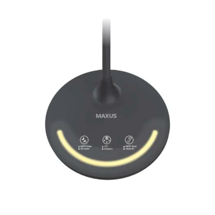 Настольная лампа LED MAXUS 1-MDL-12W-BSmile Desk Lamp, 12W, 3CCT BL Smile Nightlight, чёрная