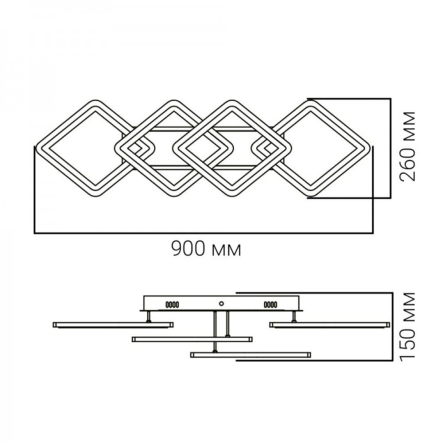 Світильник LED Ardero AL6144ARD, 72W, 3000K-6500K, 5760Lm, MADEIRA - 2