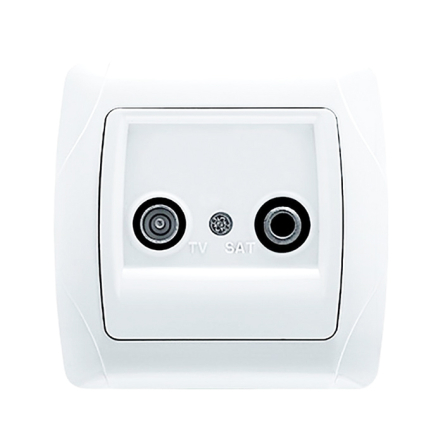Розетка двойная телевизионная (TV + SAT) VIKO CARMEN, 90561085, белый - 1