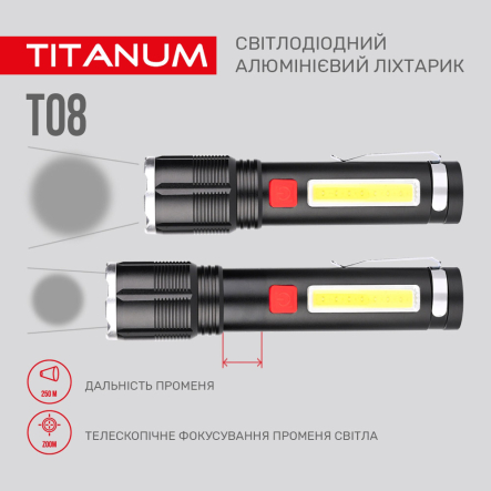 Фонарь портативный VIDEX TLF-T08, 700Lm, 6500K