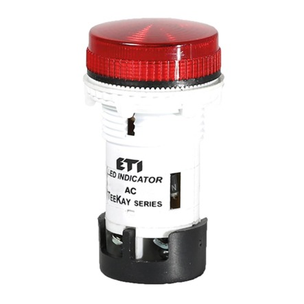 Лампа сигнальна LED матова ETIMAT TT02X1 240V, 54 мм, червона, 4770761 - 1