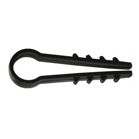 Дюбель-хомут АСКО-УКРЕМ круглий 10мм, чорний (уп.100шт) - 1