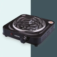 Плита электрическая настольная спиральная METEC ES-01SSB, 1000Вт