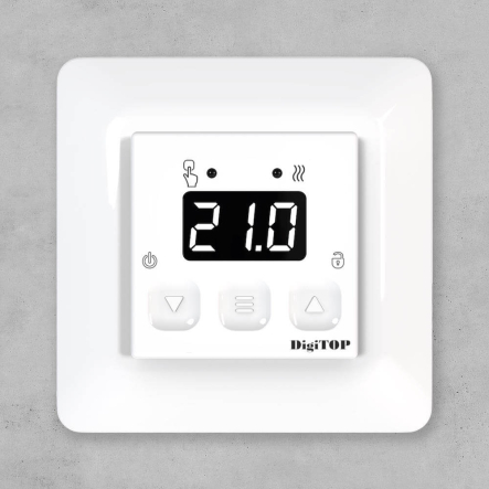 Терморегулятор DigiTOP TS-1F, АС 230 В, 16 А, 5...40°C, для теплої підлоги - 1