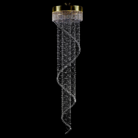 Люстра кришталева ART GLASS SPIRAL CHAOS, 8x35W, GU10, 600х2500см - 1